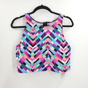 Beach Betty Miracle Brands Swim Top 90s Colors XL